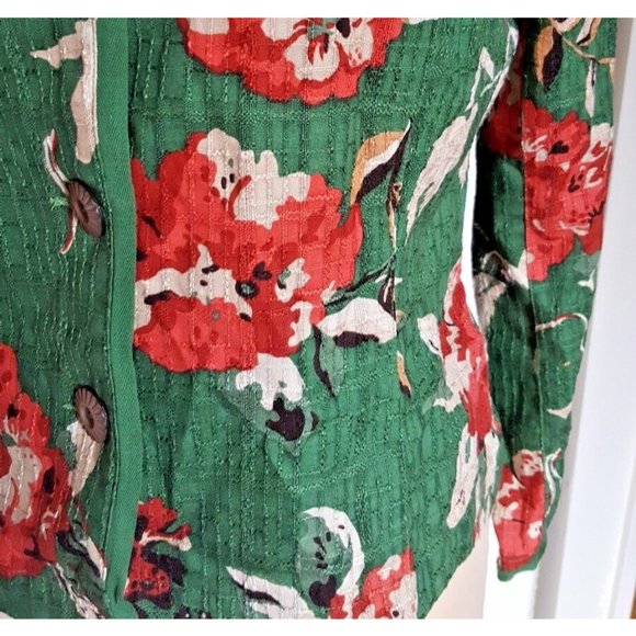 Vintage Koret Cottagecore and grannycore floral cotton blazer jacket - Picture 5 of 12